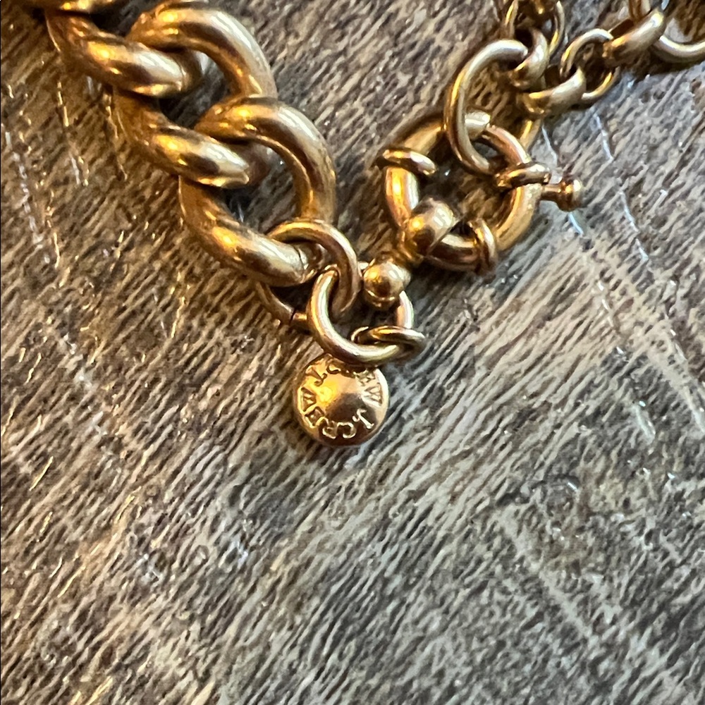 Vintage J. Crew Crystal Gold and Tortoise  Floral Statement Necklace - Picture 2 of 8